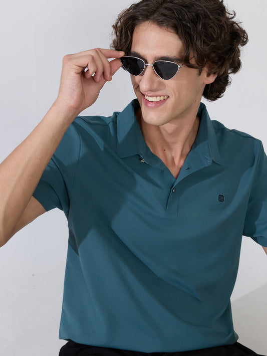 Men's Regular Fit Polo T-Shirt - Peacock