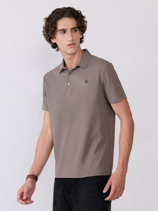Men's Regular Fit Polo T-Shirt - stone gray