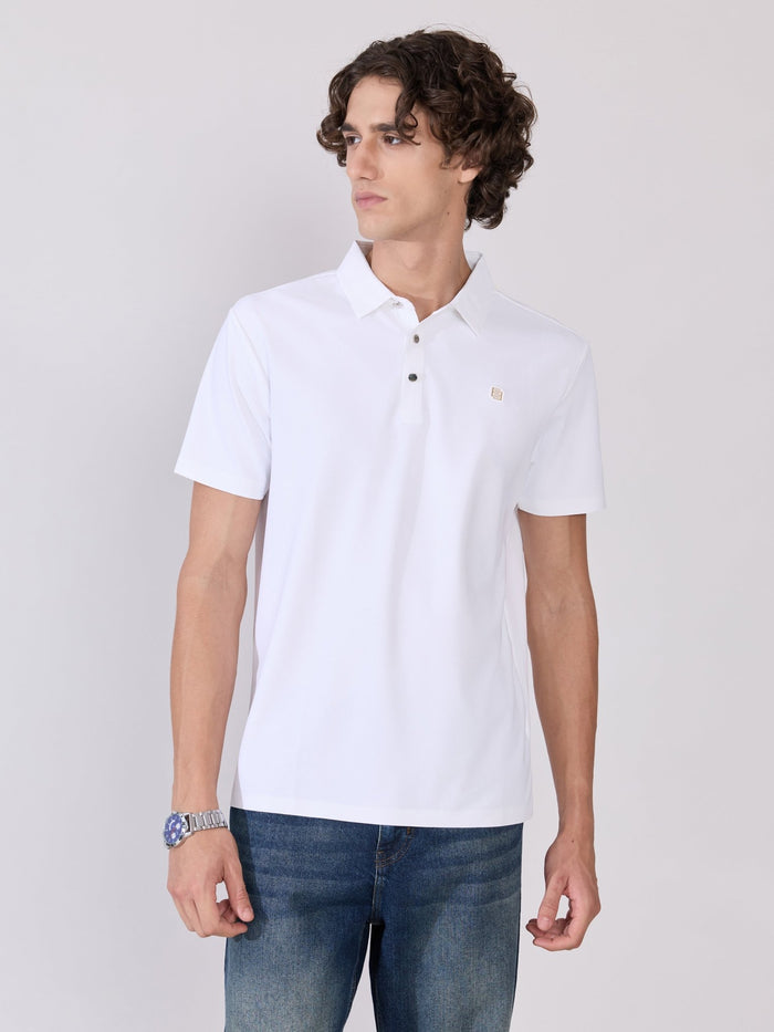Men's Regular Fit Polo T-Shirt - white