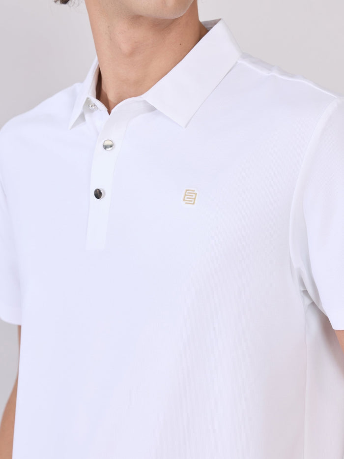 Men's Regular Fit Polo T-Shirt - white