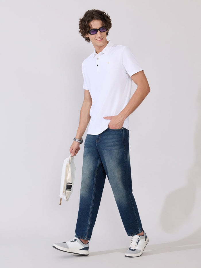 Men's Regular Fit Polo T-Shirt - white
