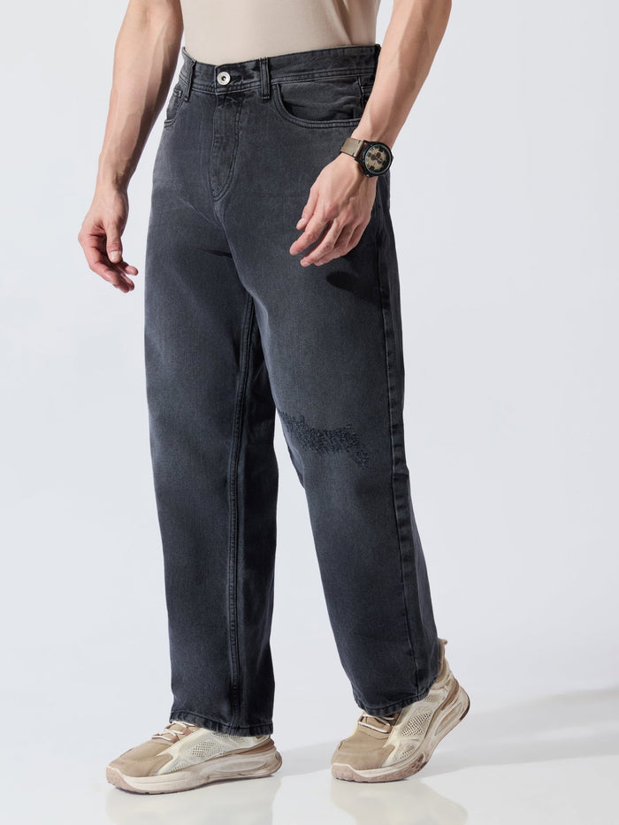Relaxed Fit Jeans - Black Shade
